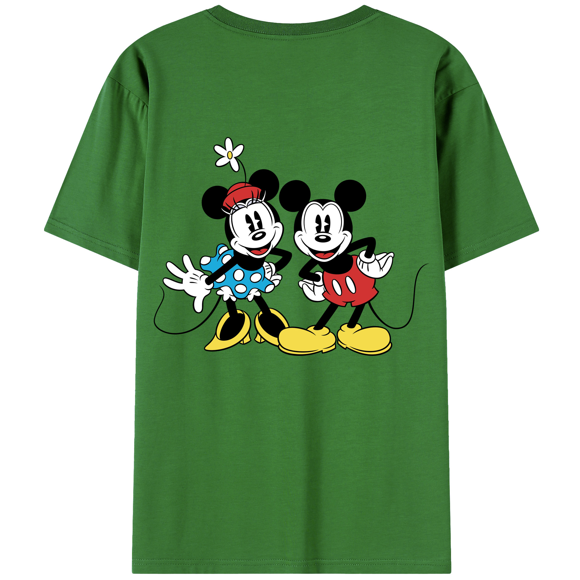（画像用） ミッキーマウス Mickey Mouse レディース半袖Tシャツ(バックプリント)